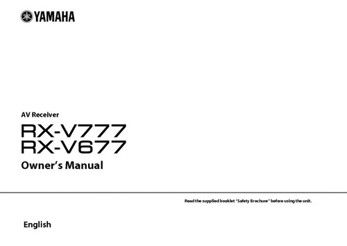 Yamaha v777 v677 - yamaha, rx-v777