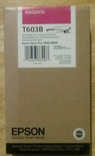 06-2010 NUOVO ORIGINALE EPSON T603B MAGENTA 220ml INCHIOSTRO STILO PRO 7800 9800 T603B00