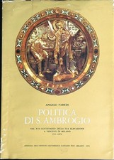 POLITICA DI S. AMBROGIO PAREDI  ANGELO PINI 1974  BROSSURA CON SOVRACCOPERTA