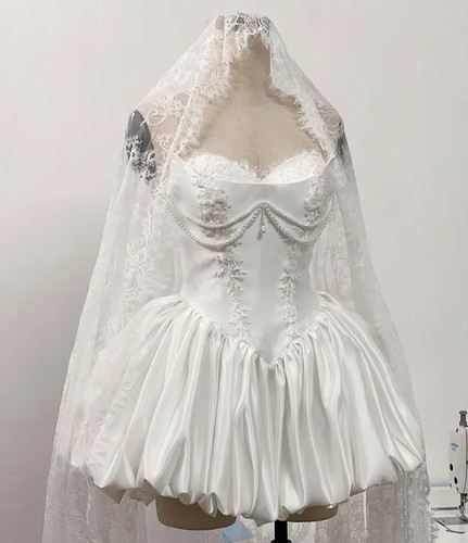 Abito sposa corsetto mini - abito, da