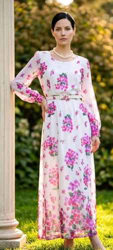 Maxi abito floreale - , vintage