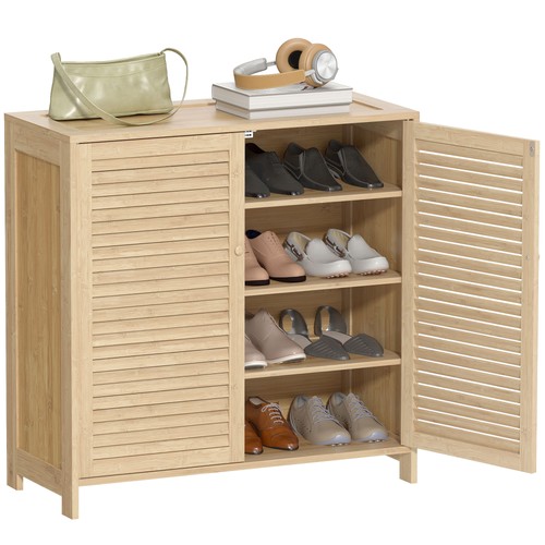 Homcom scarpiera bambù con - homcom,