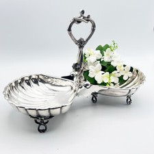 Alzatina in argento sheffield silver plate antico 800 alzata porta confetti 