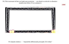 Telo Tensionato Per Videoproiettori 6x3 Mt Completo