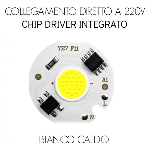 Chip led 10w bianco caldo - chip,