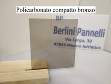Policarbonato compatto BRONZO spessore 3, 4, 5, 6, 8 mm. Protetto UV.