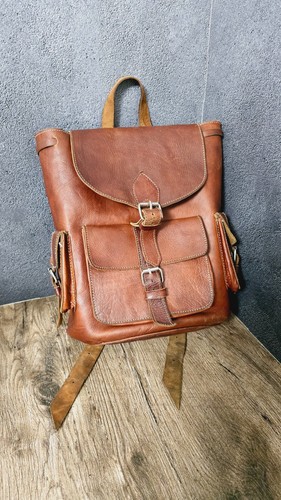 Zaino vintage pelle fatto - vintage, in