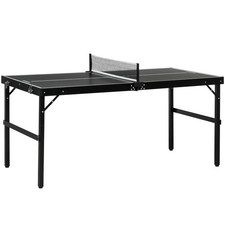 SPORTNOW Tavolo Ping Pong Pieghevole in Alluminio e MDF 152x76x72 cm Nero