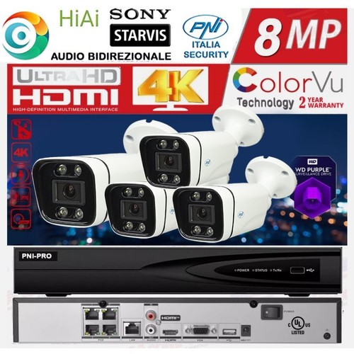 Kit videosorveglianza nvr 8mpx - kit,