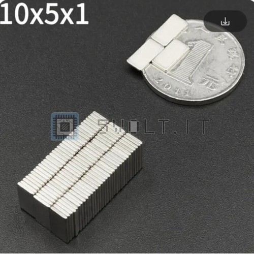 10pz magneti neodimio 10x5x1mm - neodimio,
