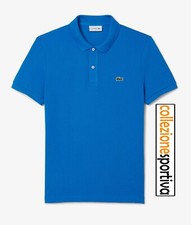 POLO LACOSTE SLIM FIT IN PETIT PIQUÈ MANICA CORTA- PH4012-00-3D3 col.blu azzurro