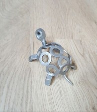 Scultura Dadi e Bulloni Tartaruga Acciaio Idea Regalo Statuetta
