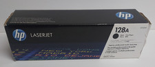 HP 128A (CE320A) Genuine Laser Jet Toner Cartridge - Black - Open Box NEW