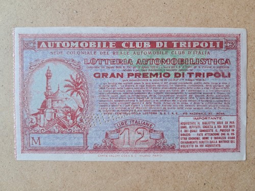 Biglietto lotteria tripoli - biglietto, di