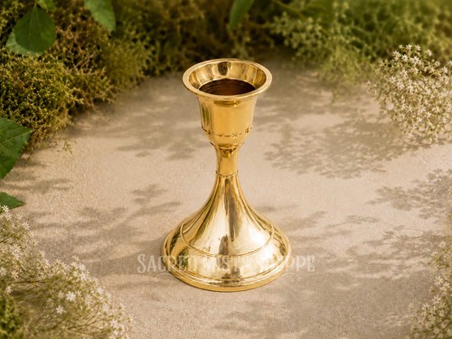 Portacandele conico ottone - portacandele,