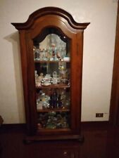 Mobile vetrina in legno da soggiorno con specchio interno (arte povera)