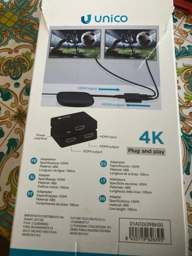 Switch doppio per cavi - per, video