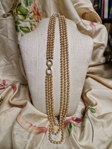 Collana perle bigiotteria tre - collana,