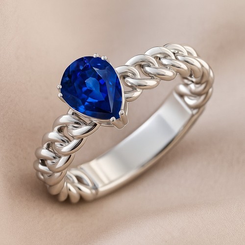 Anello catena argento sterling