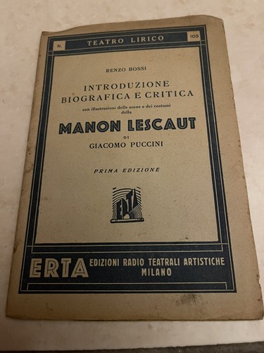 Manon lescaut puccini - manon, erta