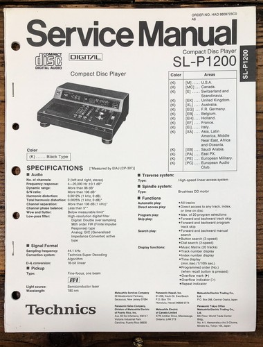Technics p1200 lettore - sl-p1200,