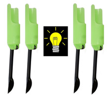 kit 4 reggicanna fluorescenti reggi canna porta canne da pesca fondo lago fiume