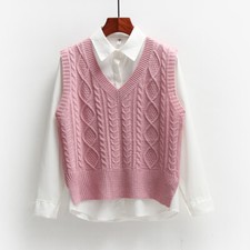 Canotta gilet girocollo maglia