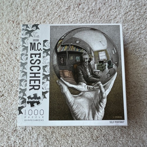 Escher self portrait art - m.c.,