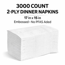 3000 White Dinner Napkins