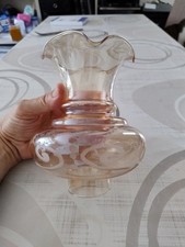 Paralume per Lampadario/CandelabIn Vetro Parzialmente Satinato Vintage