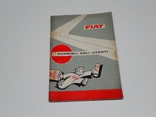 FIAT CONSIGLI AGLI UTENTI 1959