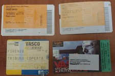 4 BIGLIETTI VASCO ROSSI FIRENZE   1999 - 2001 - 2010 - 2015 STADIO STUPID HOTEL