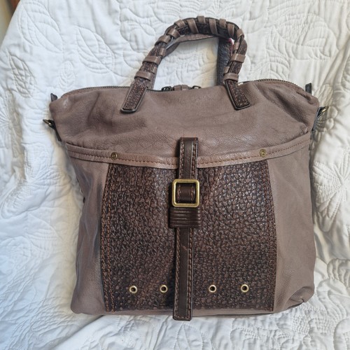 Borsa nicoli pelle tortora - in,