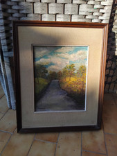 TUGNOLI/ OLIO SU LEGNO/CM.30X24/CON CORNICE 46X37/SENZA VETRO