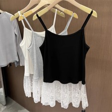 Canotta donna bordo pizzo