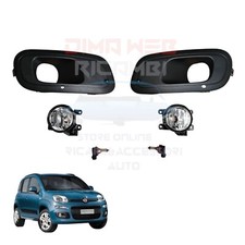 KIT COPPIA FENDINEBBIA H11 CON CORNICI GRIGLIE PER FIAT PANDA 312 DAL 2012