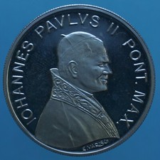 GIOVANNI PAOLO II MEDAGLIA 1979 PRIMA VISITA PAPA CASA BIANCA ARGENTO SILVER 