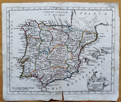 Spagna mappa originale di - originale,