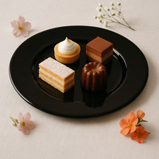 Vassoio rotondo in vetro Ø32