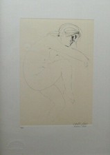 Emilio Greco Acquaforte da un disegno di cm 50 x 35 titolo Nudino anno 1976