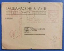 1946 AMR - ditta Tagliavacche & Vietti (Genova) - affrancatura meccanica rossa