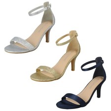 Donna Spot On Largo Fit Tacco Alto Sandali da Sera F1R2121