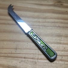 Coltello formaggio Sheffield inox Inghilterra smaltato Danforth manico peltro fine