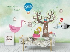 Carta da parati 3D disegnata a