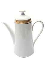Tirschenreuth Caffettiera in porcellana bianca e oro - Vintage elegante