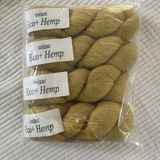 Filati a cascata ECO+ CANAPA filato Ceylon giallo #018 4 matassine lana canapa peruviana