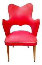 design gastone rinaldi sedia poltrona anni 50 60 in skay vintage doppio colore