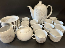 Set da tè Winterling Schwarzenbach Baviera Germania tè giallo rosa. Vintage