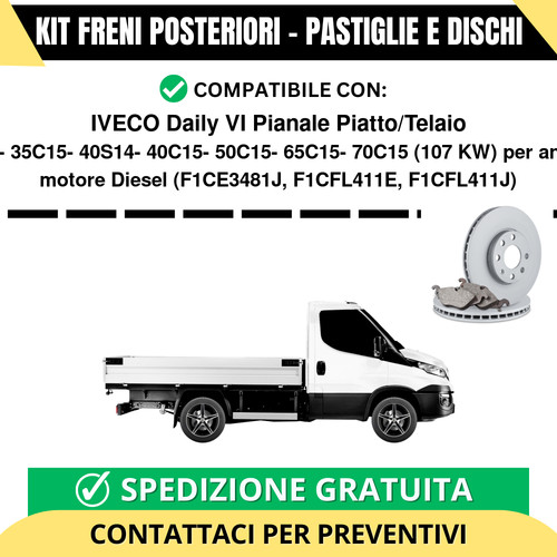 Kit freni posteriori per iveco - kit,