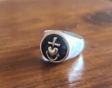 Anello el rana in argento - Simbolo fede carità speranza